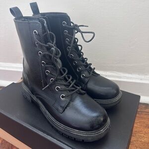 Kohl's Black Combat Boots
